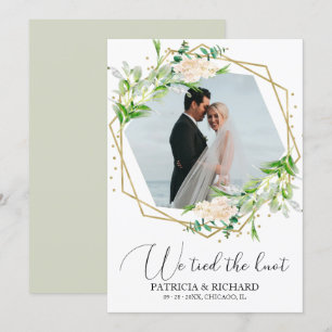 Nous Avons Lié Le Knot Greenery Eloped Faire-part