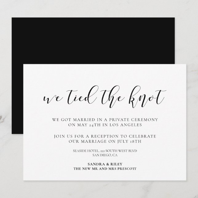 Nous avons lié le noeud Elegant design faire-part (Devant / Derrière)