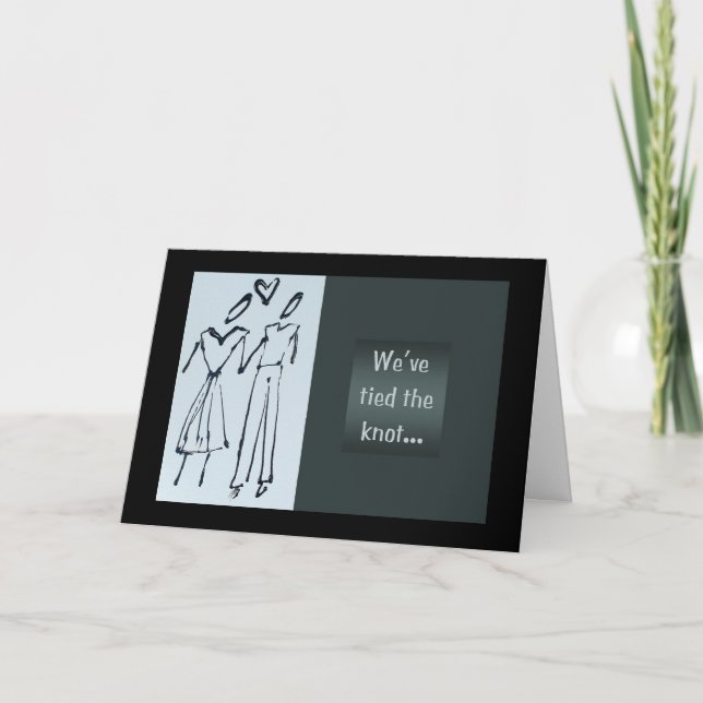 Nous avons lié le noeud... Faire-part de mariage (Devant)