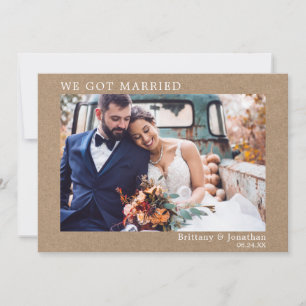 Nous Avons Marié Moderne Minimaliste Simple Carte 