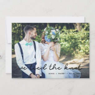 Nous avons noué le nœud carte de photo de mariage