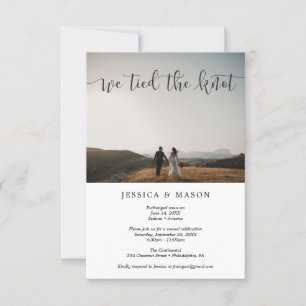 Nous avons noué le nœud Invitation Mariage en fuit