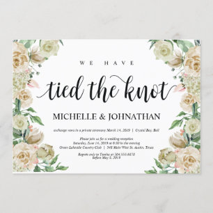 Nous avons noué le nœud, invitations à la réceptio