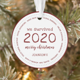 Nous avons survécu 2020 Nom Acrylique