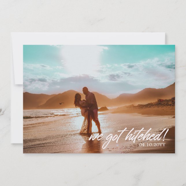 Nous Avons Un Faire-part Photo Mariage Accroché (Devant)