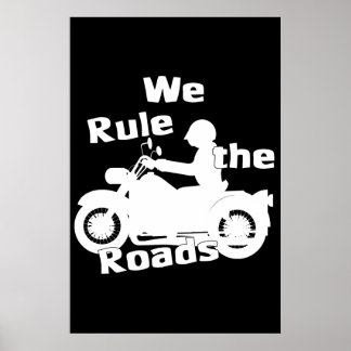 Nous contrôlons les routes (Biker) Poster sombre