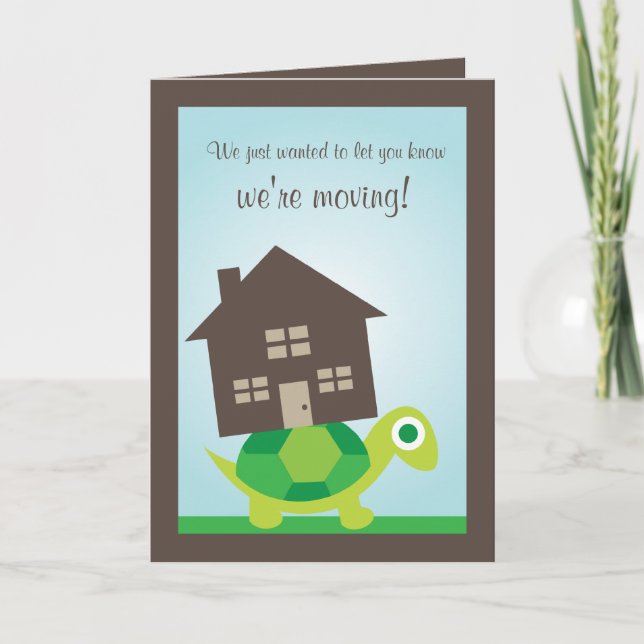 Nous déménageons - Carte de voeux pour turtle Move (Devant)