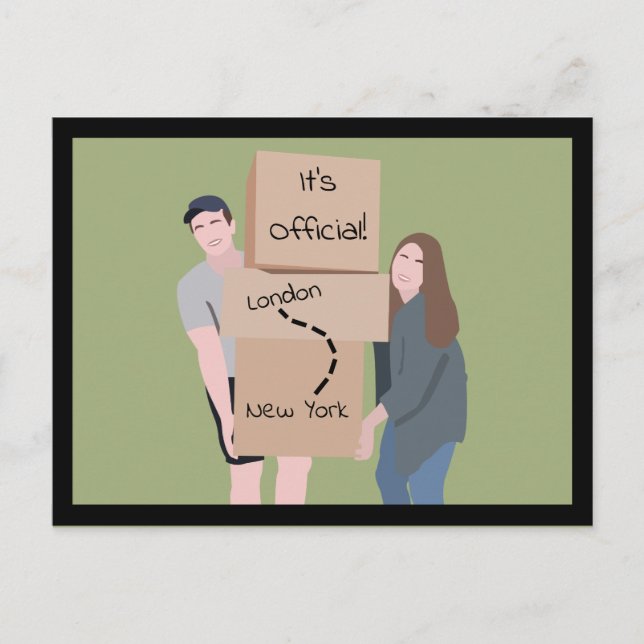 Nous déménageons carte postale Faire-part (Devant)