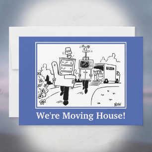 Nous Déplaçons La Carte De Faire-part De Maison.