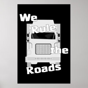 Nous dirigeons les routes (Semi) affiche sombre
