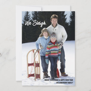 Nous dormons Drôle Noël Carte photo