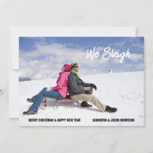 Nous dormons Drôle Noël Carte photo