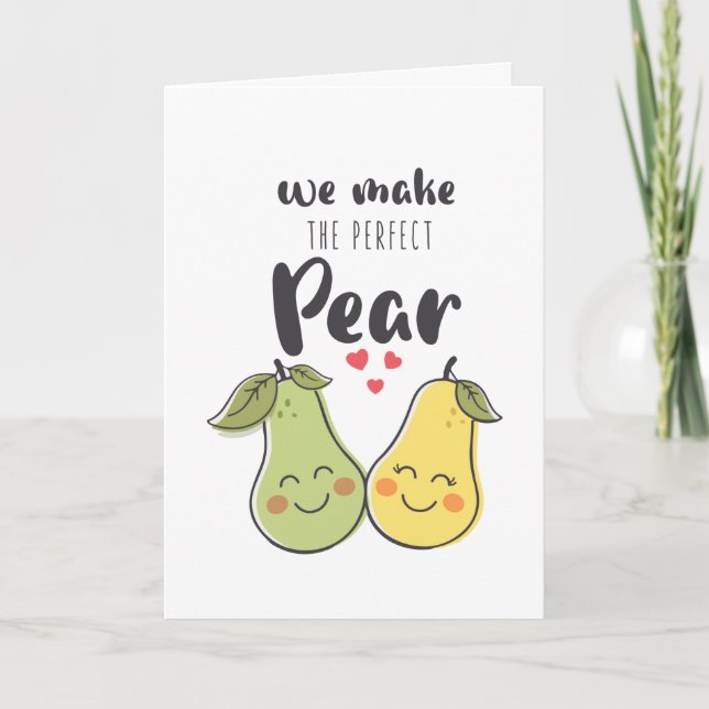 Nous fabriquons la carte de la Saint-Valentin Pear (Devant)