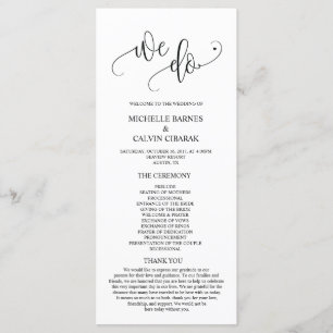 Nous faisons carte de programme de mariage dans le