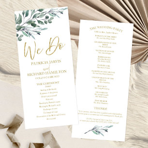 Nous faisons des programmes de mariage de verdure 