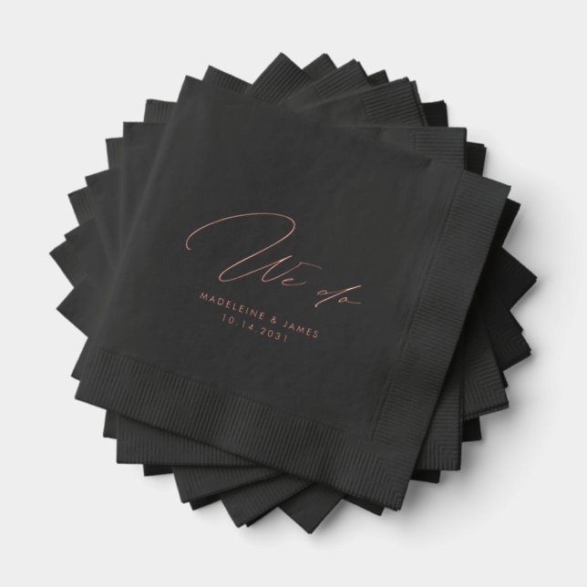 Nous Faisons Élégante Calligraphie Mariage Noir Or (Insitu (empilé))