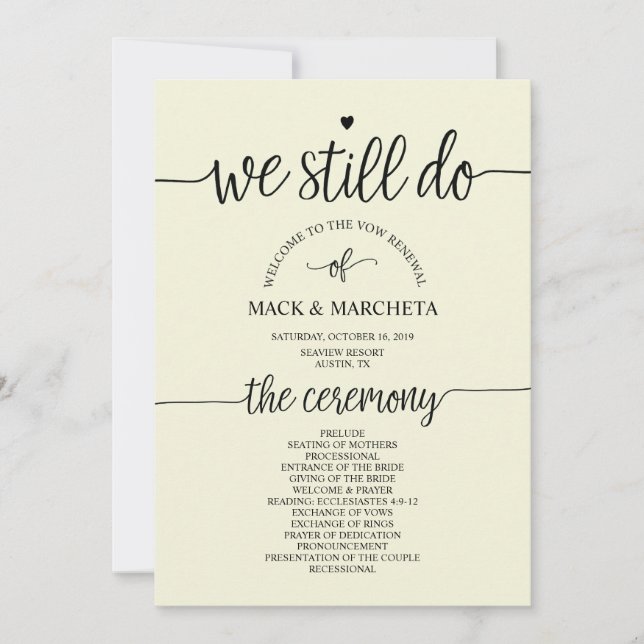 Nous faisons encore la carte de programme (Devant)