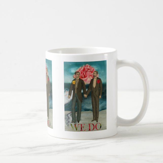 NOUS FAISONS Gay Hommes Mariage Fiançailles MUG (Droite)