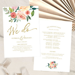 Nous faisons Gold Floral Watercolor Programme de m