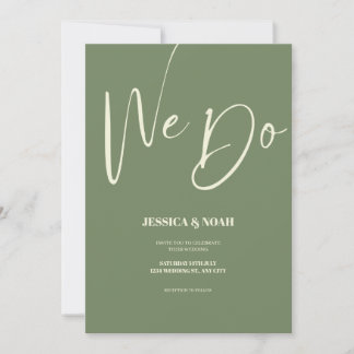 Nous faisons Sage Green Minimaliste Faire-part de