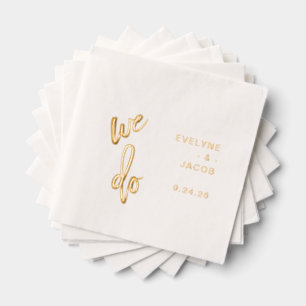 Nous faisons Typographie minimaliste Mariage or