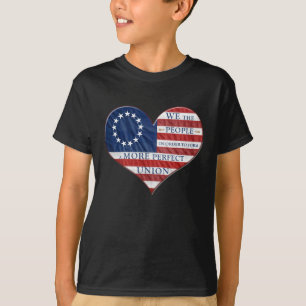 Nous Le Peuple American Flag Heart T-Shirt