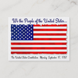 "Nous le peuple carte de visite d'Etats-Unis "