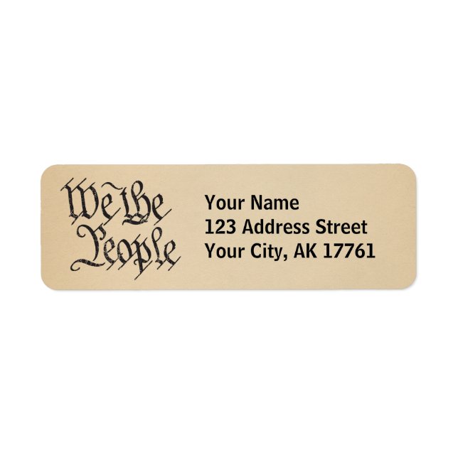 Nous Les Gens Retournent Les Étiquettes D'Adresse (Devant)