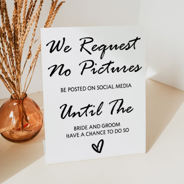 Nous Ne Demandons Aucune Photo Mariage Panneau Pié (Créateur téléchargé)