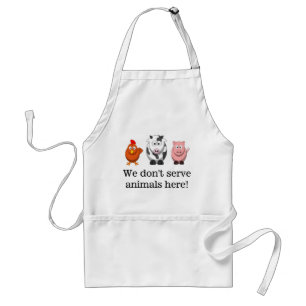Nous ne servons pas à des animaux le tablier