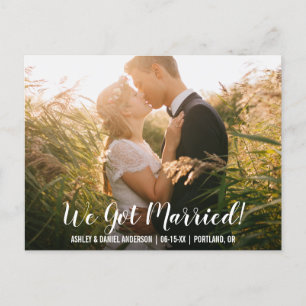 Nous nous sommes mariés faire-part carte postale W
