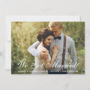 Nous Nous Sommes Mariés ! Faire-part Elopement