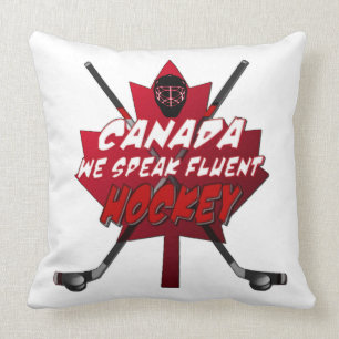 Nous parlons le coussin fluide d'humour du Canada