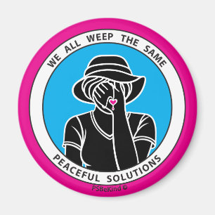 Nous Pleurons Tous Le Même Aimant Rond De 1 Pink_2