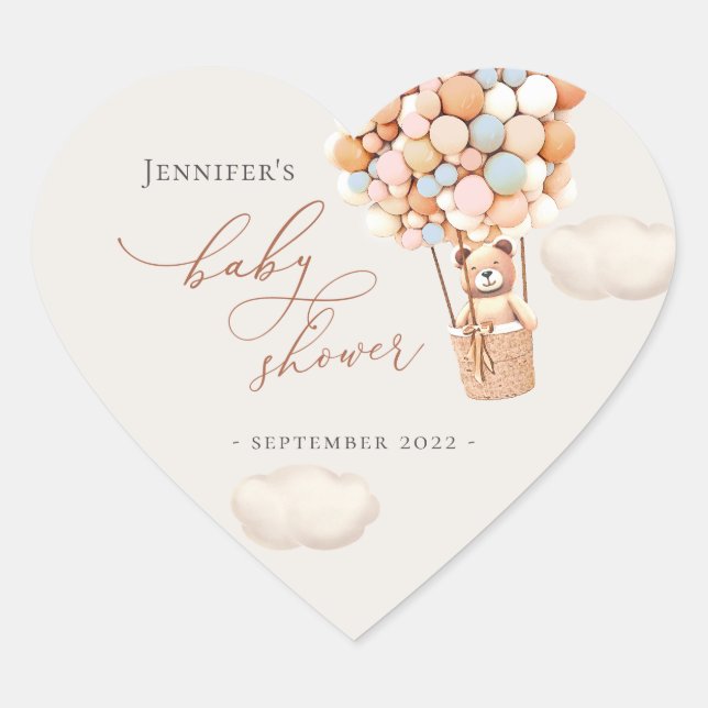 Nous pouvons attendre bleu Baby shower Sticker Coe (Devant)