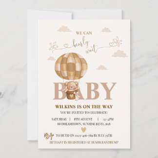 Nous pouvons attendre une invitation baby shower