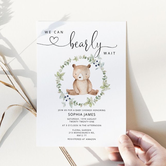Nous pouvons attendre une invitation baby shower (Créateur téléchargé)