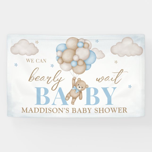 Nous pouvons éteindre la bannière Baby shower d'at (Horizontal)