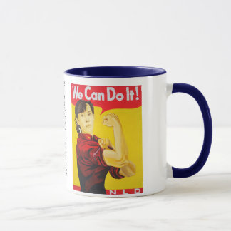 Nous pouvons le faire - Dalai Lama et tasse d'Aung