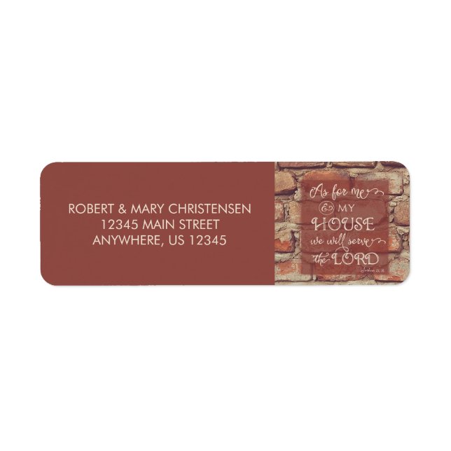 Nous Serons le Seigneur - Josué 24:15 (Devant)