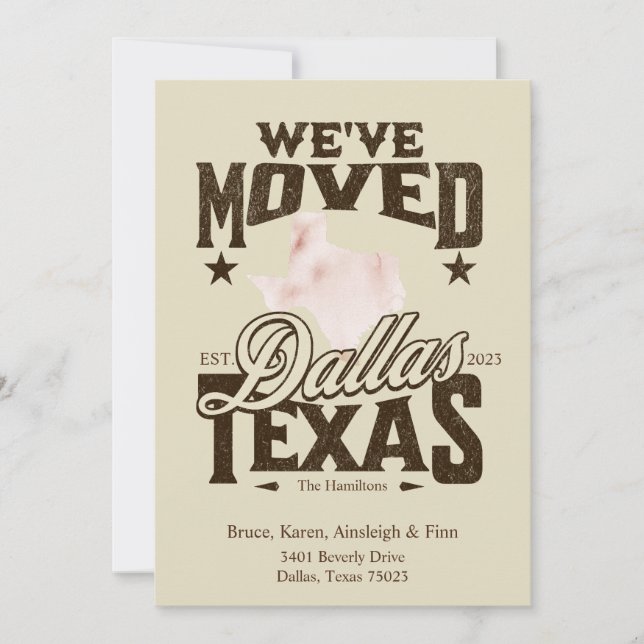 Nous sommes allés à Dallas Texas Faire-part (Devant)