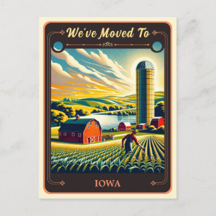 Nous sommes allés en Iowa   Carte postale Vintage