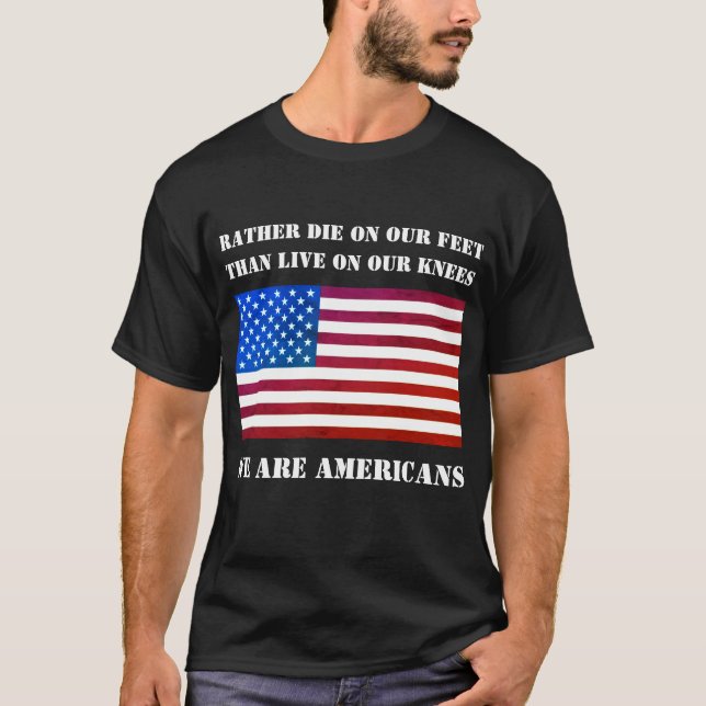 Nous sommes Américains (filtre, noir) T-shirt (Devant)