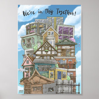Nous sommes dans cette Poster Ensemble (Coronaviru