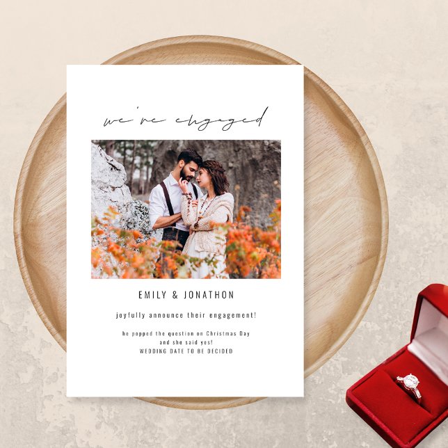 Nous sommes engagés Fiançailles photo Faire-part (Créateur téléchargé)