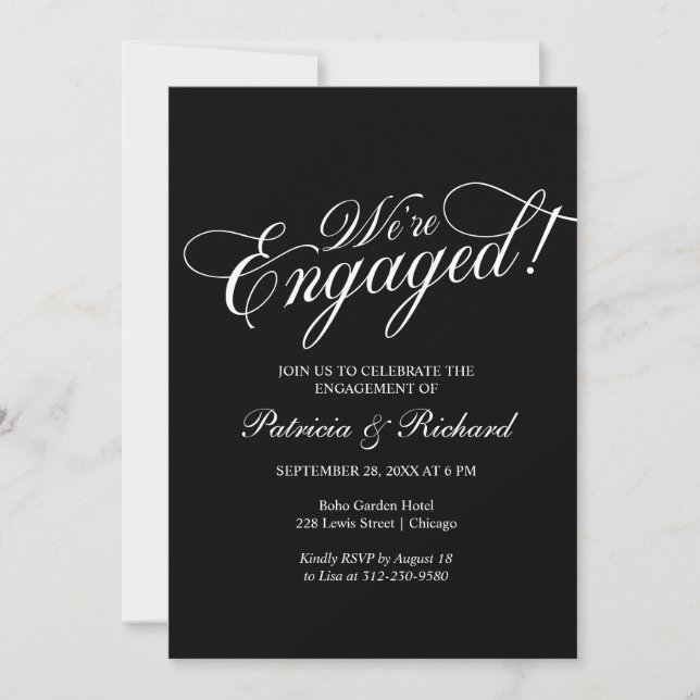 Nous sommes engagés Invitation de la partie d'enga (Devant)