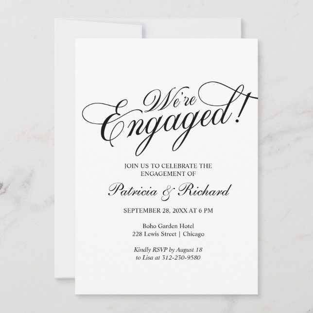 Nous sommes engagés Invitation de la partie d'enga (Devant)