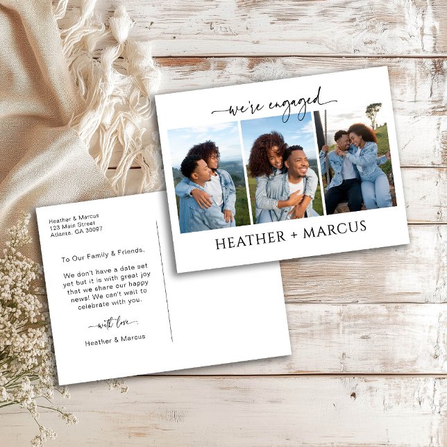 Nous sommes fiancés 3 Photo Script Carte postale (Créateur téléchargé)