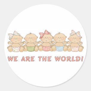 Nous sommes le Monde Bébés Stickers Amusants