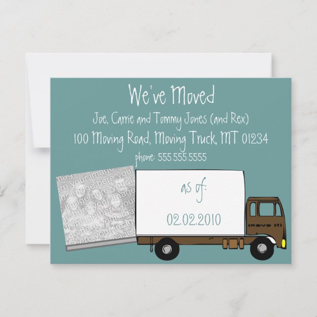 Nous sommes Moving Faire-part Cartes (avec photo m (Devant)